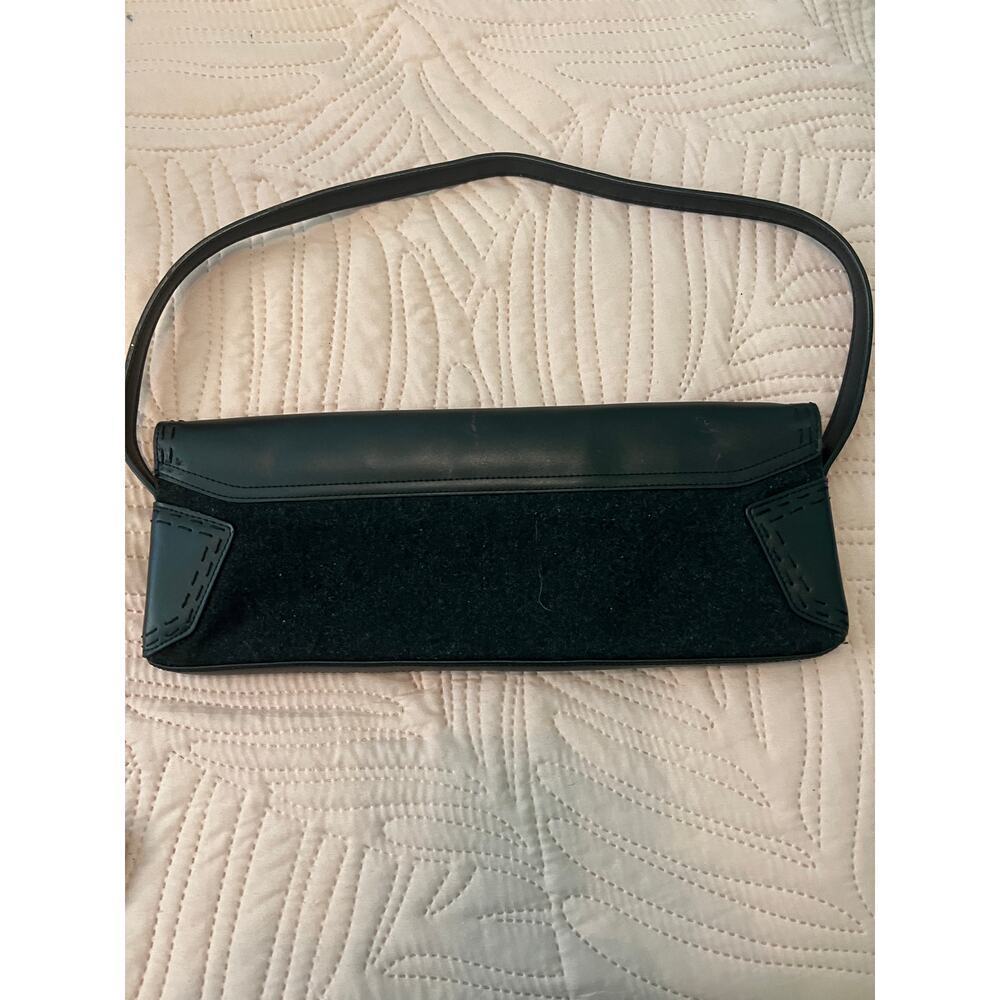 City DYNK Wool/Leather Purse Over Shoulder Flat & Long - Picture 2 of 9